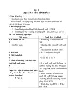 Giáo án Toán 4 chương 3 bài 2: Diện tích hình bình hành