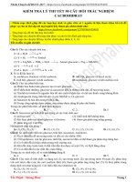 Đề ôn tập lý thuyết cacbohidrat
