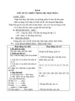 Giáo án Toán 4 chương 1 bài 8: Viết số tự nhiên trong hệ thập phân