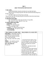 Giáo án Toán 4 chương 3 bài 2: Diện tích hình bình hành