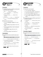 Solutions 2nd intermediate short tests