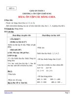 Giáo án Toán 3 chương 1 bài 6: Ôn tập bảng chia