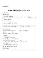 Giáo án Toán 3 chương 1 bài 6: Ôn tập bảng chia