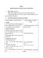 Giáo án Toán 4 chương 2 bài 2: Nhân với số có tận cùng là chữ số 0