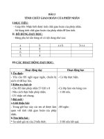 Giáo án Toán 4 chương 2 bài 2: Tính chất giao hoán của phép nhân