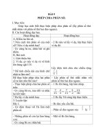 Giáo án Toán 4 chương 4 bài 2: Phép chia phân số