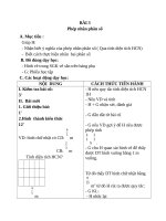 Giáo án Toán 4 chương 4 bài 2: Phép nhân phân số