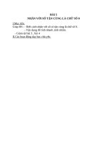 Giáo án Toán 4 chương 2 bài 2: Nhân với số có tận cùng là chữ số 0