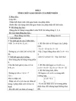 Giáo án Toán 4 chương 2 bài 2: Tính chất giao hoán của phép nhân