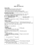 Giáo án Toán 4 chương 4 bài 2: Phép trừ phân số