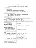 Giáo án Toán 4 chương 2 bài 2: Tính chất giao hoán của phép nhân