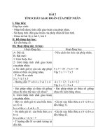 Giáo án Toán 4 chương 2 bài 2: Tính chất giao hoán của phép nhân