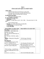 Giáo án Toán 4 chương 2 bài 2: Tính chất kết hợp của phép nhân