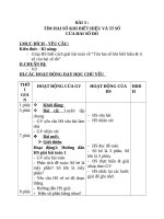 Giáo án Toán 4 chương 5 bài 1: Tìm 2 số khi biết hiệu và tỉ của 2 số đó