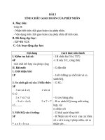 Giáo án Toán 4 chương 2 bài 2: Tính chất giao hoán của phép nhân