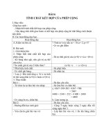 Giáo án Toán 4 chương 2 bài 1: Tính chất kết hợp của phép cộng