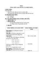 Giáo án Toán 4 chương 2 bài 2: Tính chất giao hoán của phép nhân