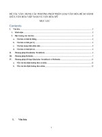 Phương pháp Kluckohn Strodtbeck và Hoftstede. Kinh doanh quốc tế. VẬN  DỤNG CÁC PHƯƠNG PHÁP PHÂN LOẠI VĂN HÓA ĐỂ SO SÁNH GIỮA VĂN HÓA VIỆT NAM VÀ VĂN HÓA MỸ