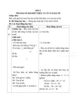 Giáo án Toán 4 chương 5 bài 1: Tìm 2 số khi biết hiệu và tỉ của 2 số đó