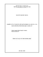Nghiên cứu lý thuyết liên kết hydro x h   ON (x=c, n) bằng phương pháp hóa học lượng tử tt 