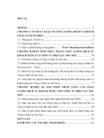 Luận văn thạc sĩ -giải pháp nhằm nâng cao chất lượng dịch vụ khách hàng cho Công ty Điện lực Sóc Sơn
