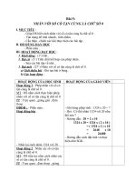 Giáo án Toán 4 chương 2 bài 2: Nhân với số có tận cùng là chữ số 0