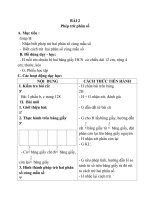 Giáo án Toán 4 chương 4 bài 2: Phép trừ phân số