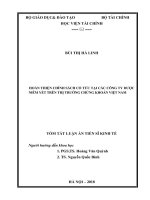 Hoàn thiện chính sách cổ tức tại các công ty dược niêm yết trên thị trường chứng khoán việt nam tt 