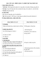 Giáo án Toán 5 chương 1 bài 5: Ôn tập Phép cộng và phép trừ hai phân số