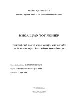 THIẾT KẾ,CHẾ TẠO VÀ KHẢO NGHIỆM MÁY VO VIÊN PHÂN VI SINH MỘT TẦNG CHẢO ĐƯỜNG KÍNH 2,5m