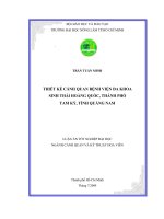 THIẾT KẾ CẢNH QUAN BỆNH VIỆN ĐA KHOA SINH THÁI HOÀNG QUỐC, THÀNH PHỐ TAM KỲ, TỈNH QUẢNG NAM LUẬN ÁN