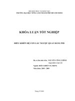 ĐIỀU KHIỂN HỆ CON LẮC NGƯỢC QUAY BẰNG PID