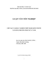CHẾ TẠO VÀ KHẢO NGHIỆM THIẾT BỊ ĐO KÍCH THƯỚC VẬT BẰNG PHƯƠNG PHÁP XỬ LÝ ẢNH