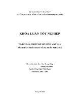 TÍNH TOÁN, THIẾT KẾ MÔ HÌNH MÁY SẤY SẢN PHẨM PHẤN HOA NĂNG SUẤT 50KGMẺ