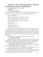 Một số giải pháp giúp học sinh lớp 9 giải bài tập vật lý nâng cao phần điện học