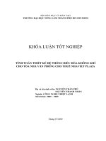 TÍNH TOÁN THIẾT KẾ HỆ THỐNG ĐIỀU HÒA KHÔNG KHÍ CHO TÒA NHÀ VĂN PHÒNG CHO THUÊ NHAVIET PLAZA