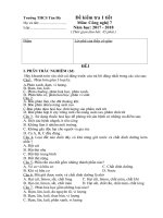 CN 7 tiết kiểm tra 1 tiết   HKI năm 2017 2018