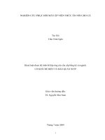 NGHIÊN CỨU PHỤC HỒI MÁY ÉP VIÊN THỨC ĂN NỔI CHO CÁ