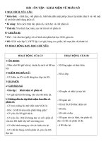 Giáo án Toán 5 chương 1 bài 1: Ôn tập Khái niệm về phân số