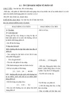 Giáo án Toán 5 chương 1 bài 1: Ôn tập Khái niệm về phân số