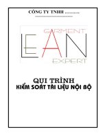 Quy trình kiểm soát tài liệu nội bộ