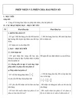 Giáo án Toán 5 chương 1 bài 6: Ôn tập Phép nhân và phép chia hai phân số