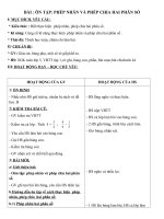 Giáo án Toán 5 chương 1 bài 6: Ôn tập Phép nhân và phép chia hai phân số