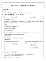 Giáo án Toán 5 chương 1 bài 5: Ôn tập Phép cộng và phép trừ hai phân số