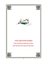 SÁNG KIẾN KINH NGHIỆM một số PHƯƠNG PHÁP dạy và học