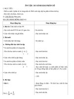 Giáo án Toán 5 chương 1 bài 3: Ôn tập So sánh hai phân số