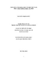 Nghệ thuật tự sự trong truyện ngắn của jack london ( luận án tiến sĩ)