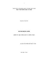 Hành động hỏi (trên tư liệu tiếng hàn và tiếng việt) ( Luận án tiến sĩ)