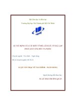 luận văn thạc sĩ sự tác ĐỘNG của các BIẾN vĩ mô lãi SUẤT, tỷ GIÁ, lạm PHÁT, GIÁ VÀNG đến VN INDEx 