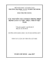 Các nguyên tắc cơ bản trong Hiệp định GATS và việc thực thi ở Việt Nam (tt)